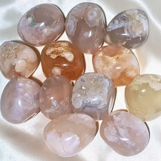 flower agate tumbles