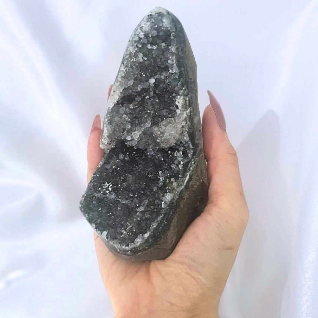 Large Black Amethyst Cut Base - 380g