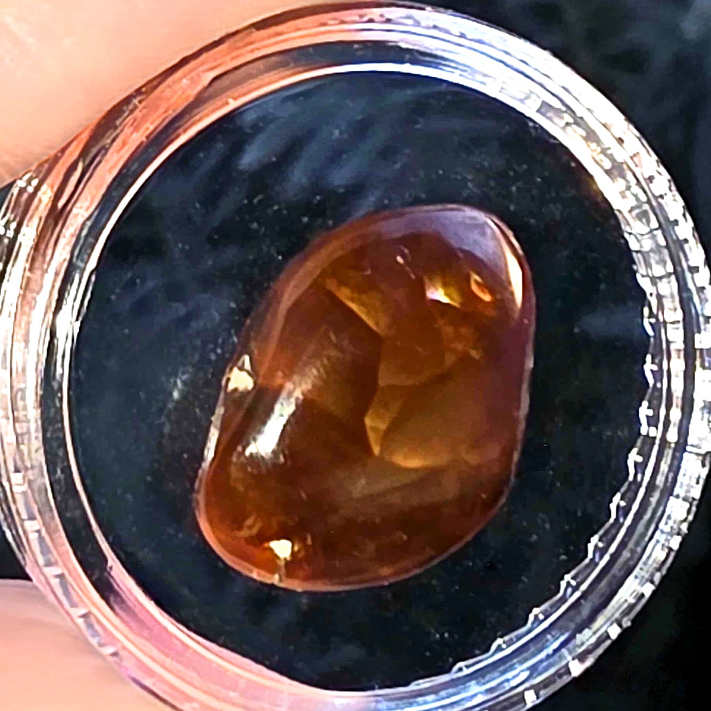 Iridescent Mexican Fire Agate (Fire Opal) Gem