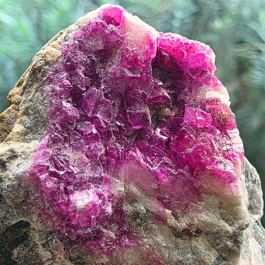 Natural Cobaltoan Calcite with Dolomite Crystal Cluster | DR Congo