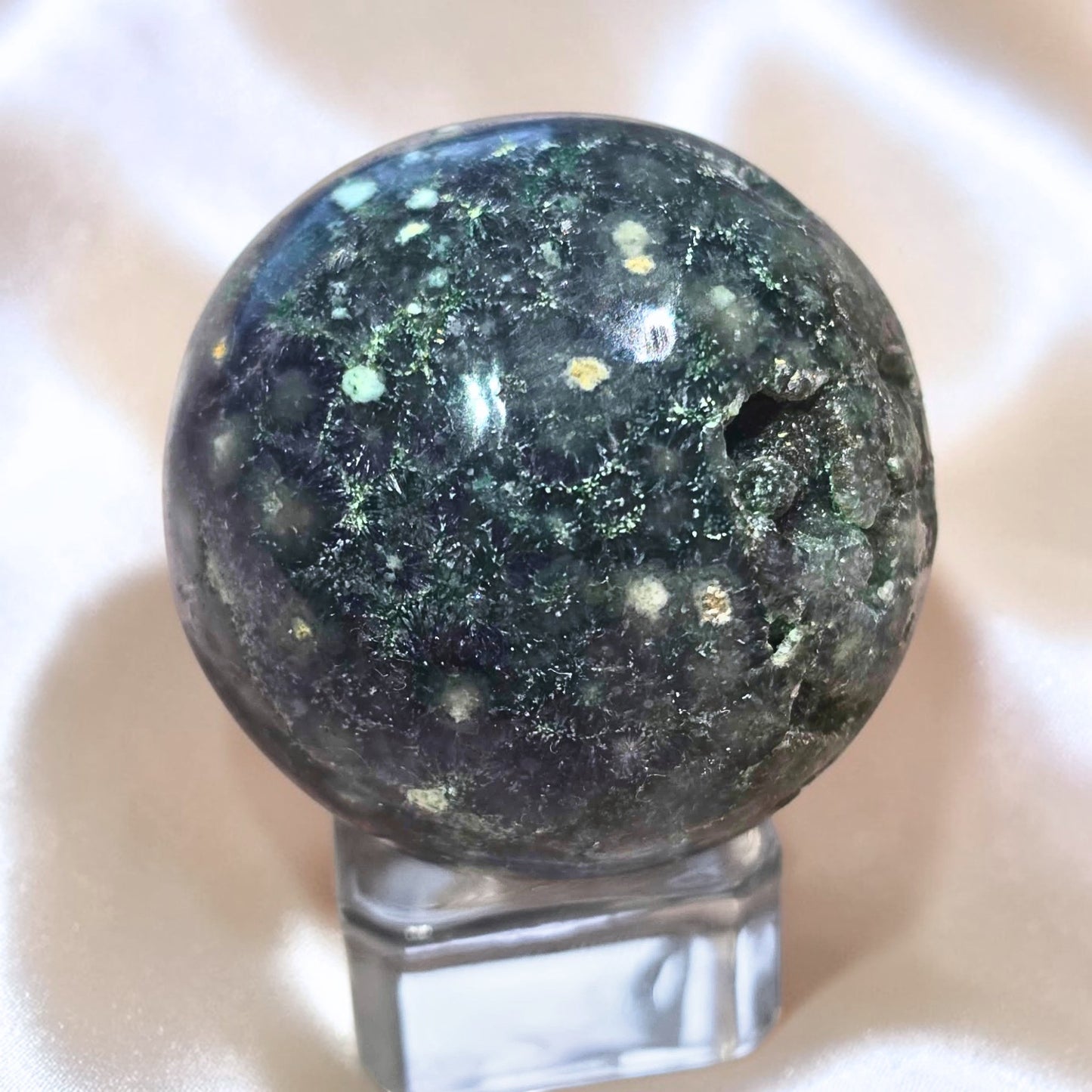 Rare Druzy Grape Agate (Chalcedony) Sphere - Indonesia