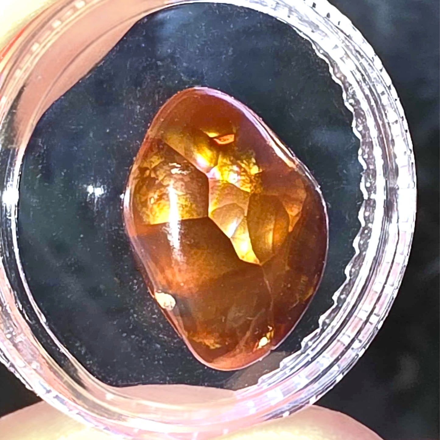 Iridescent Mexican Fire Agate (Fire Opal) Gem