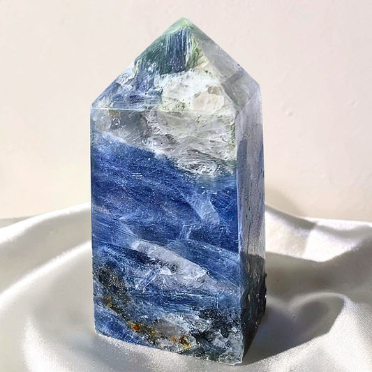 Blue Kyanite with Quartz & Mica Tower