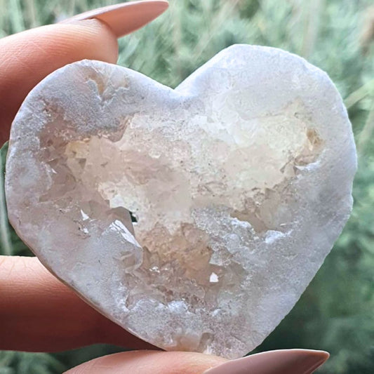 Moroccan Sugar Quartz Heart - includes stand