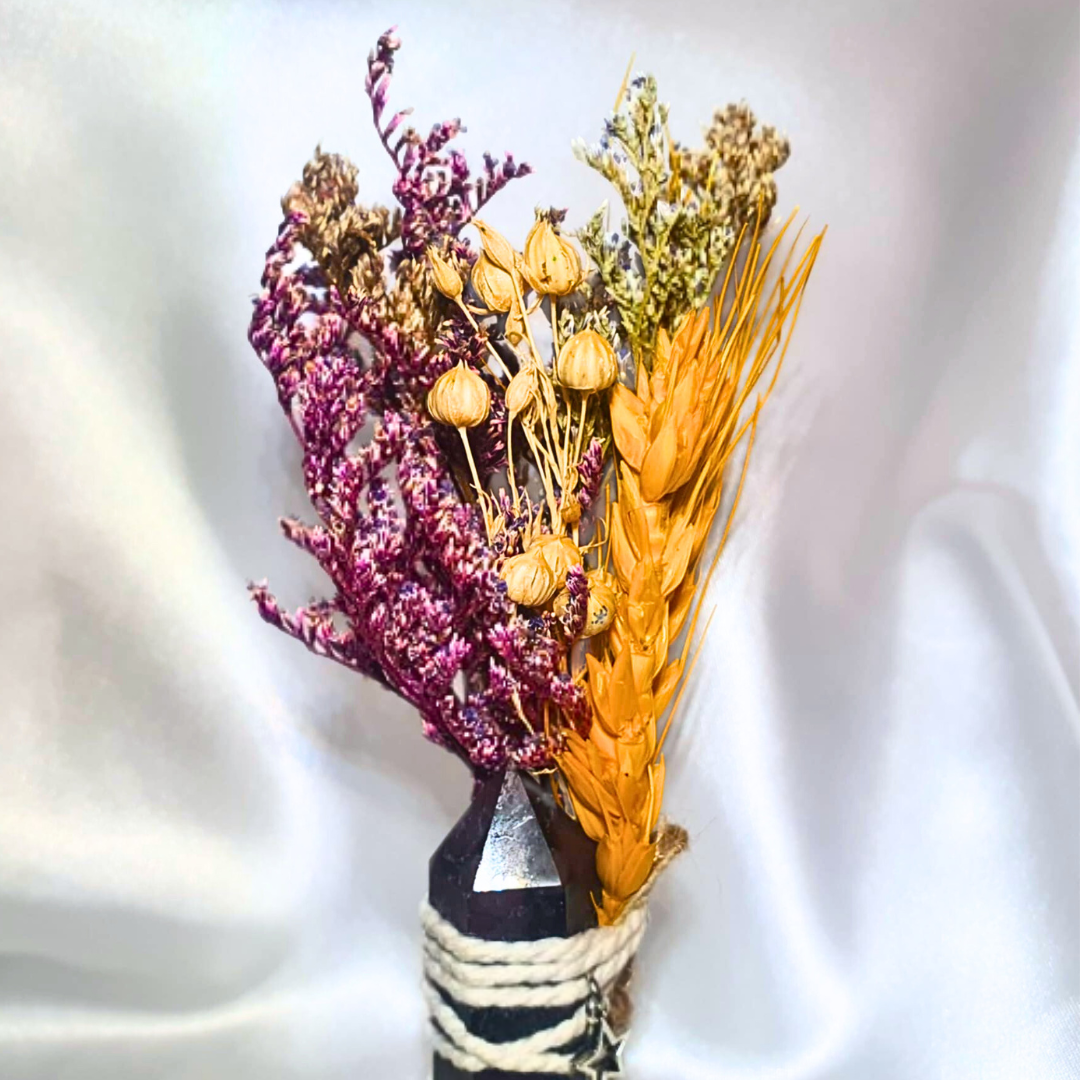 Garnet Tower Point with Dried Flower Arragement