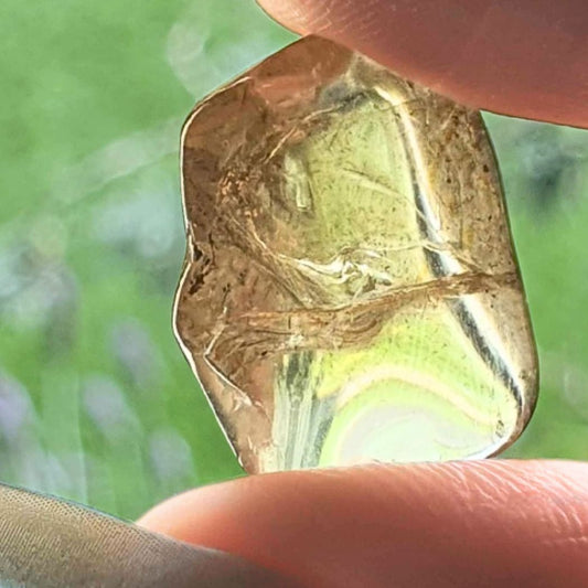 Natural Yellow Labradorite Crystal 2 - case included