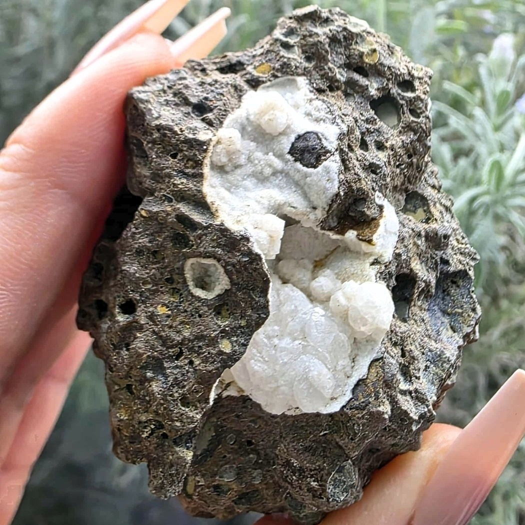 Chabazite with Calcite in Basalt Cluster - Ardglen, NSW