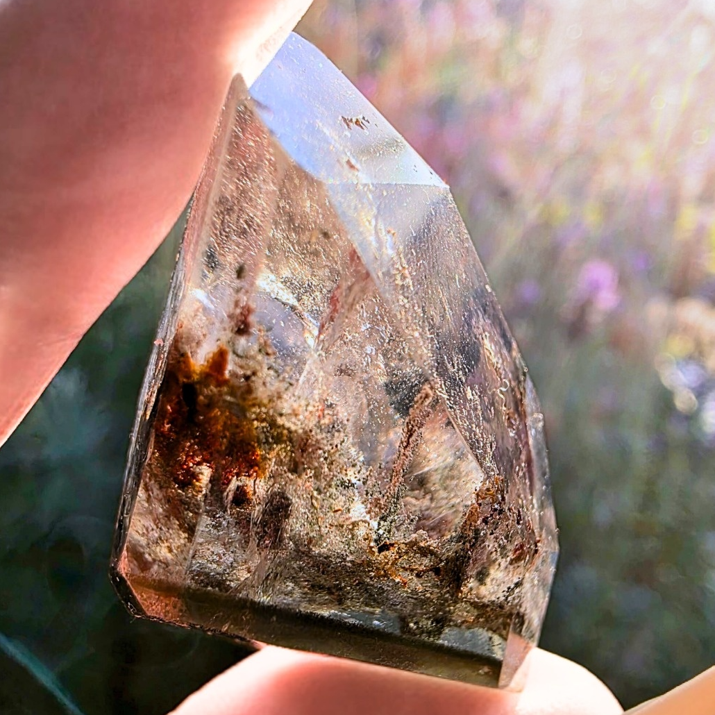 Garden Quartz (Lodolite) with Chlorite Freeform Crystal