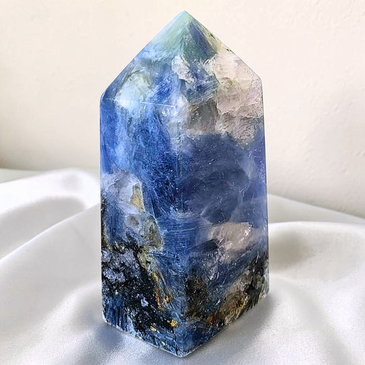 Blue Kyanite with Quartz & Mica Tower
