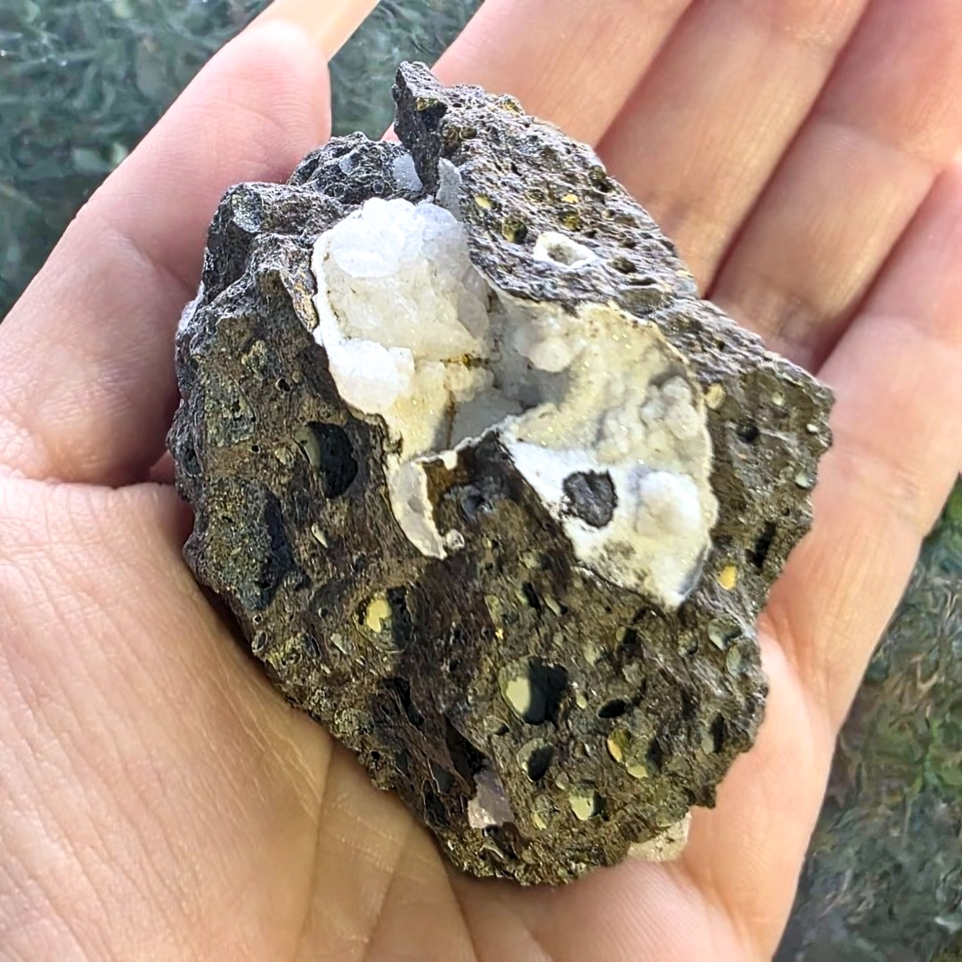 Chabazite with Calcite in Basalt Cluster - Ardglen, NSW