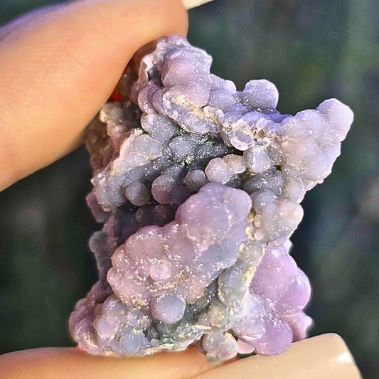 Druzy Purple & Green Grape Agate (Chalcedony) Cluster