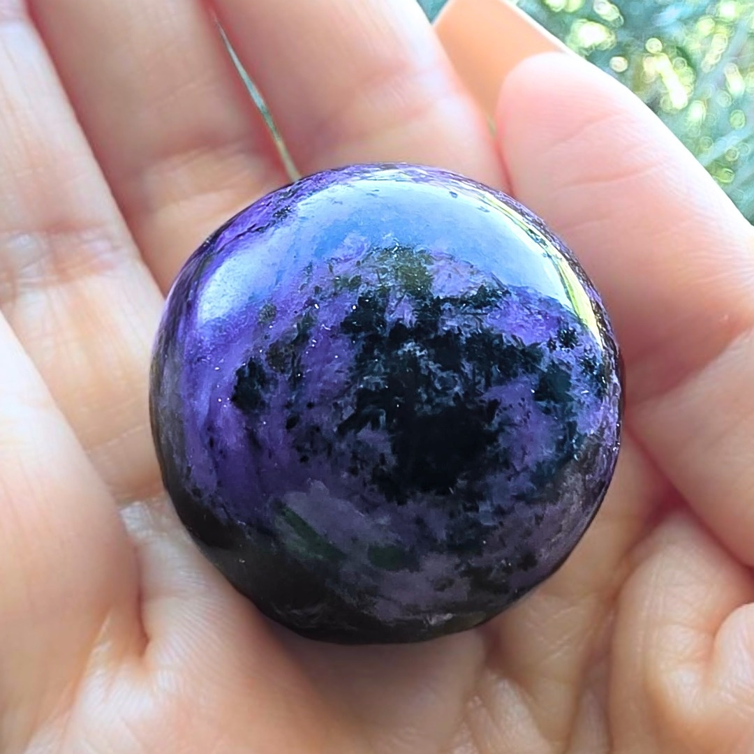 Charoite with Mica Crystal Sphere - 32mm