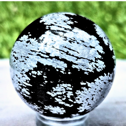 Snowflake Obsidian Sphere