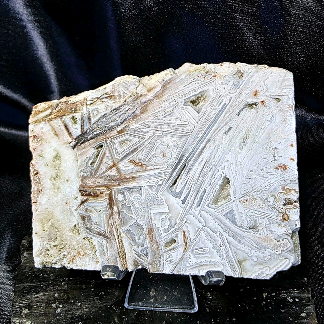 White Plume Agate (Snow Crazy Lace) Slab - 182g