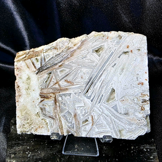 White Plume Agate (Snow Crazy Lace) Slab - 182g