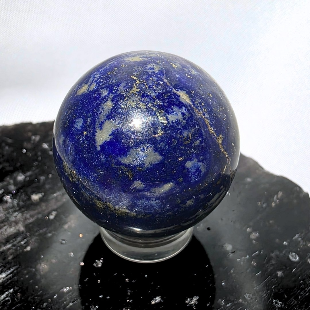 Natural Lapis Lazuli with Pyrite Small Sphere
