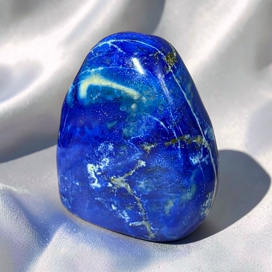 High Grade Lapis Lazuli Freeform with Pyrite & Calcite | 171g