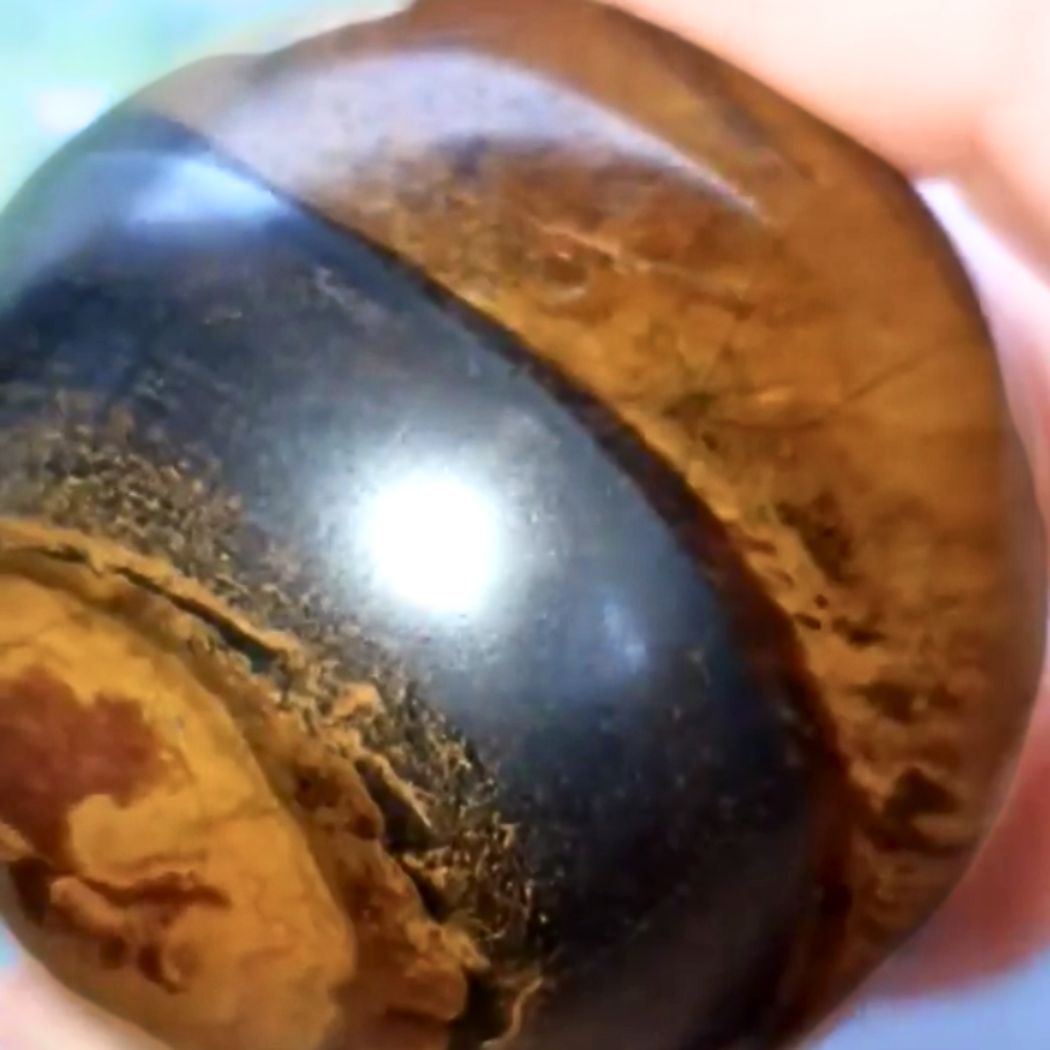 Rare Tiger Iron (Hematite/Magnetite, Red Jasper, Tiger Eye) Sphere - Western Australia