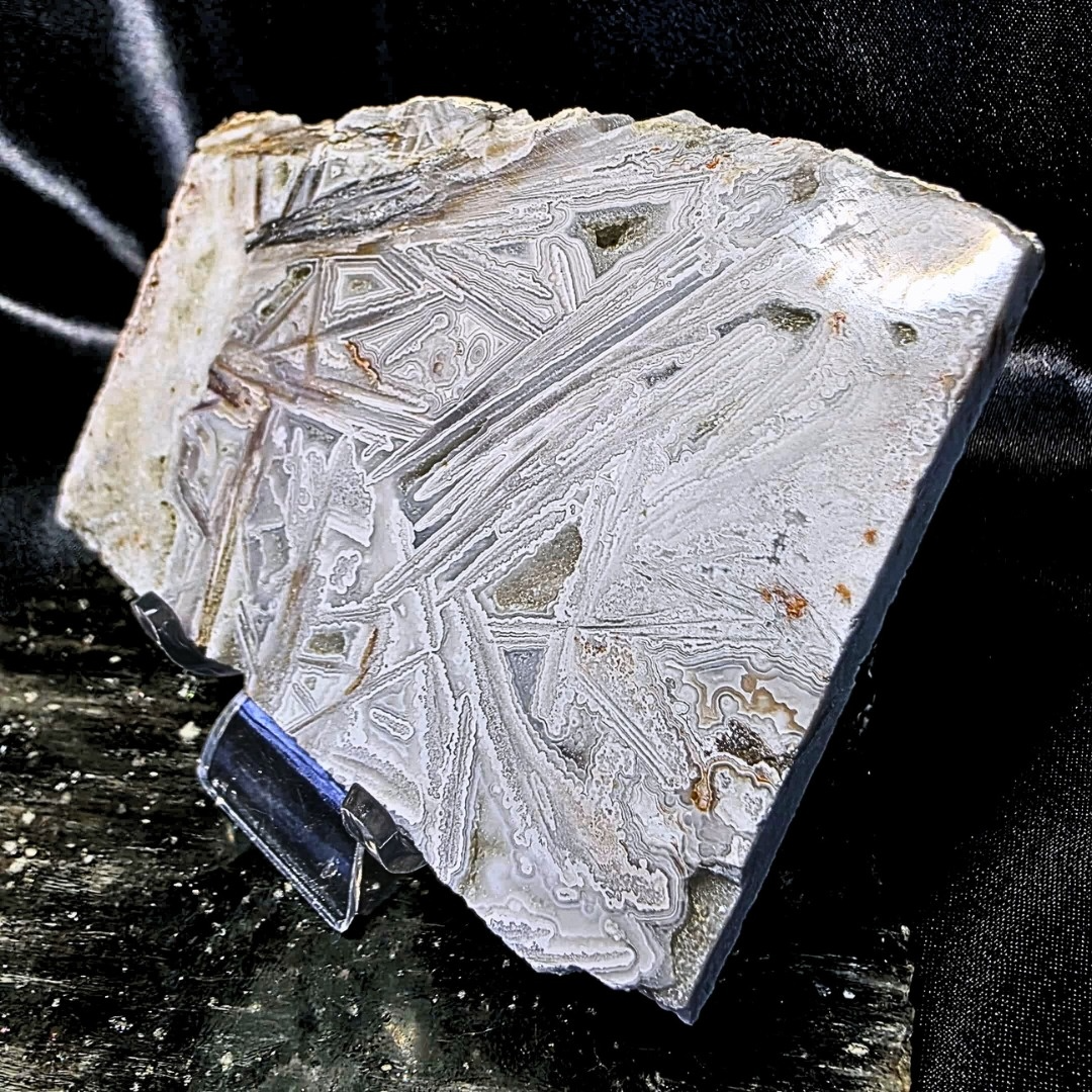 White Plume Agate (Snow Crazy Lace) Slab - 182g