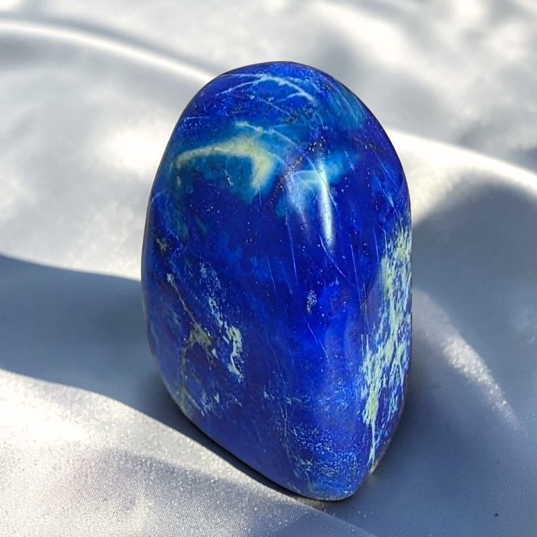 High Grade Lapis Lazuli Freeform with Pyrite & Calcite | 171g