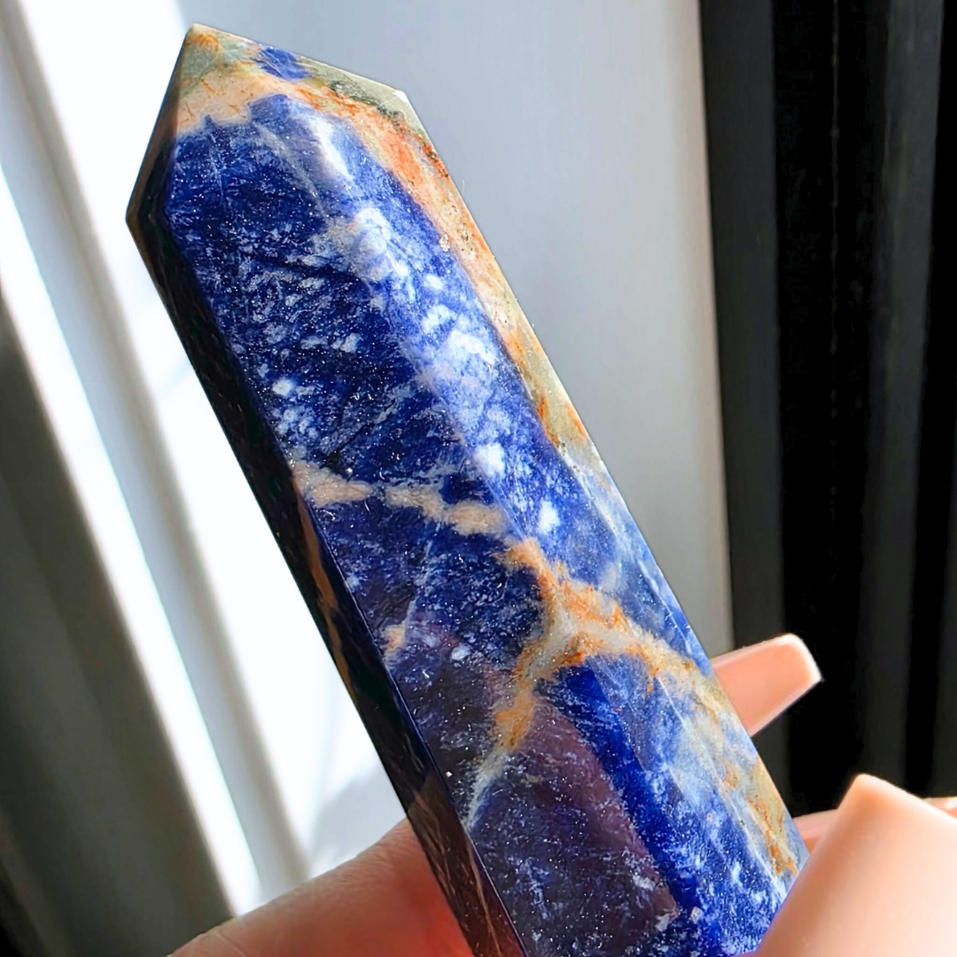 Sodalite & Orange Feldspar Tower