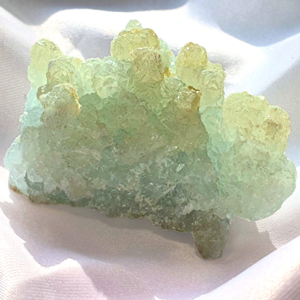 Sparkling Botryoidal Prehnite Specimen Cluster