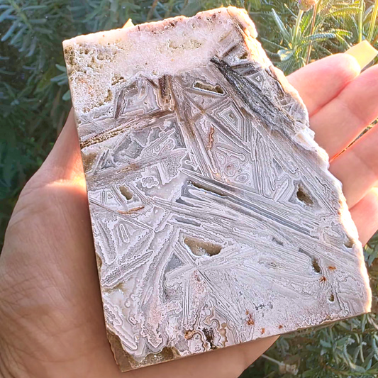 White Plume Agate (Snow Crazy Lace) Slab - 182g