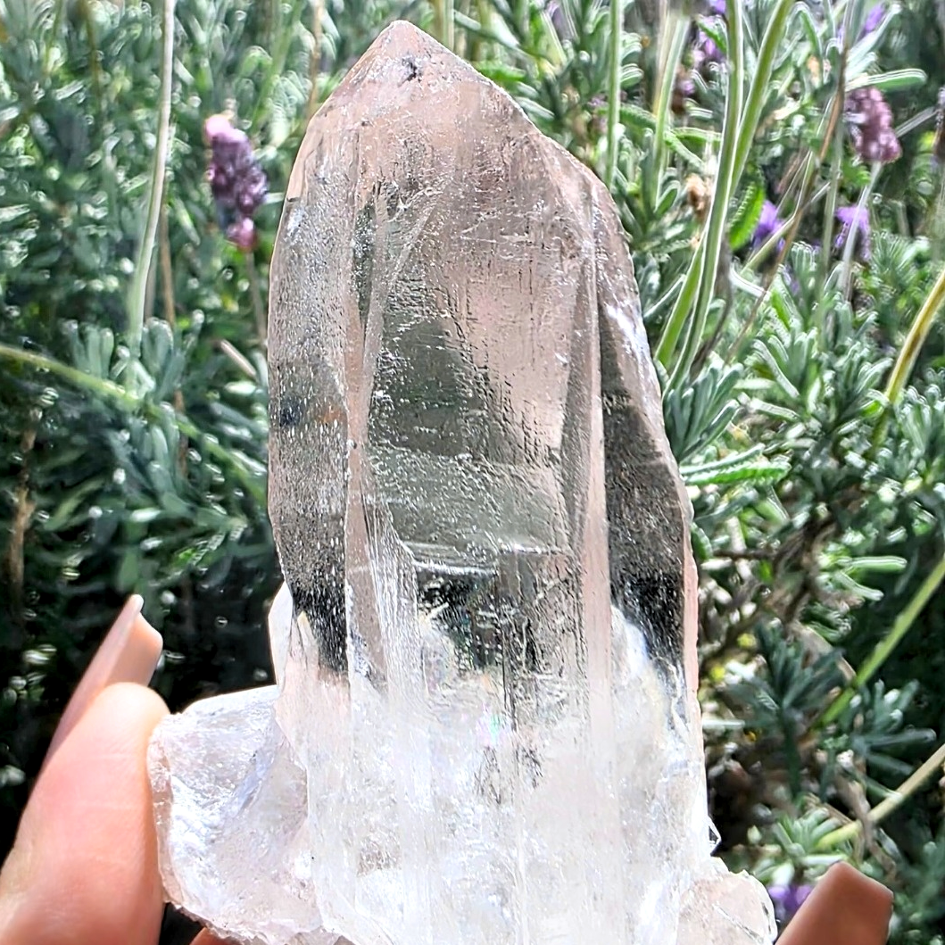 Clear Quartz Crystal Cluster with Rainbows (7.9cm)
