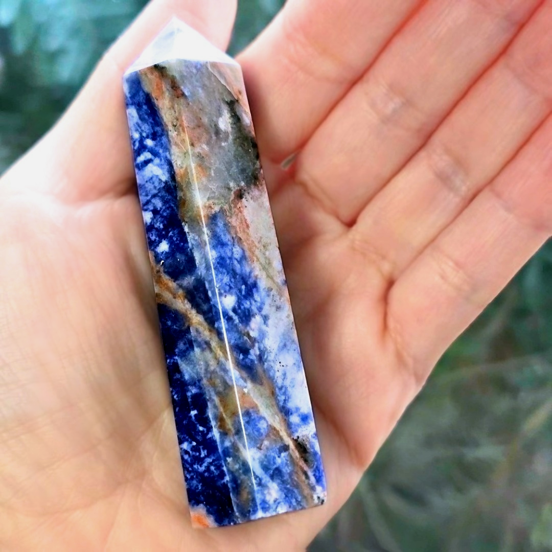 Sodalite & Orange Feldspar Tower