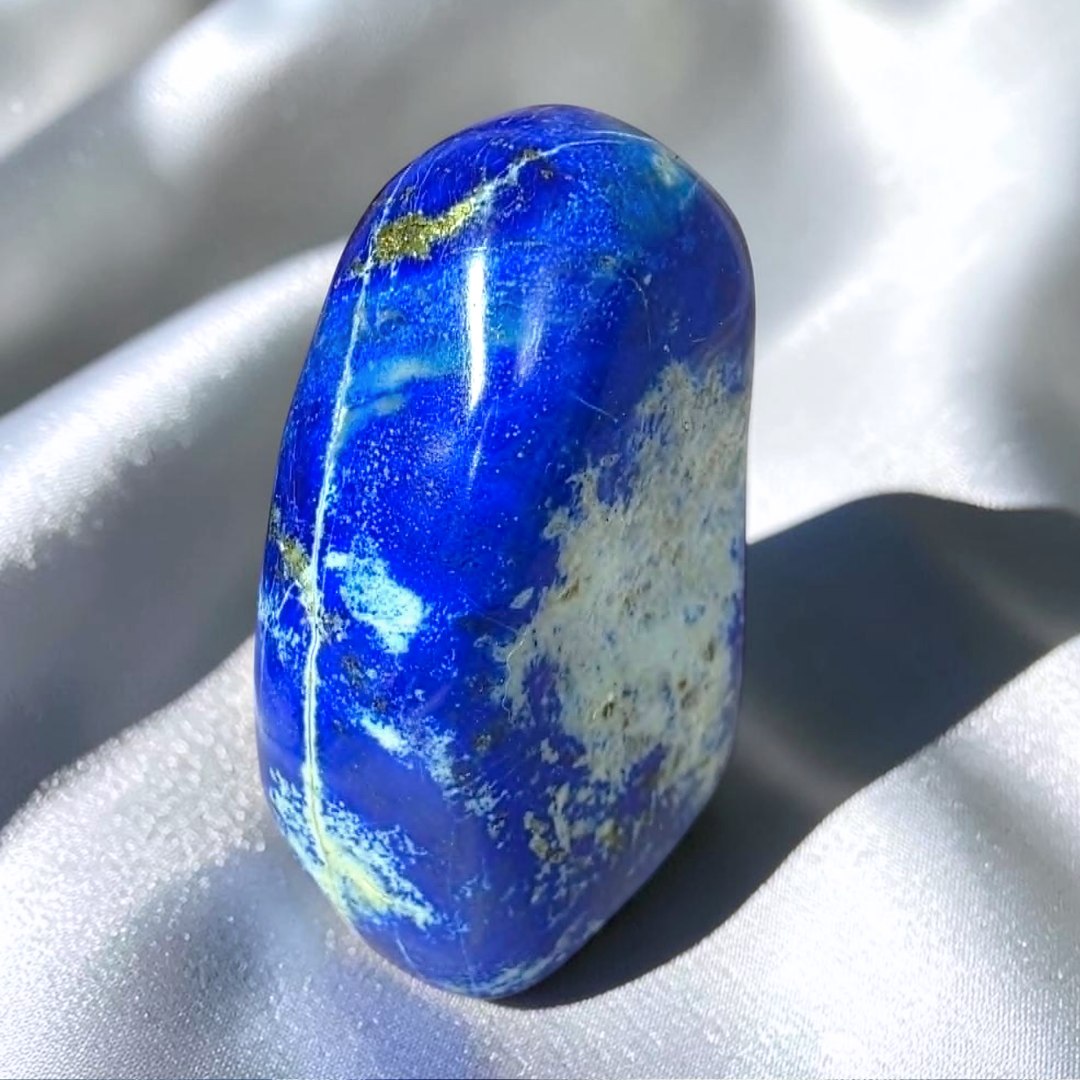 High Grade Lapis Lazuli Freeform with Pyrite & Calcite | 171g