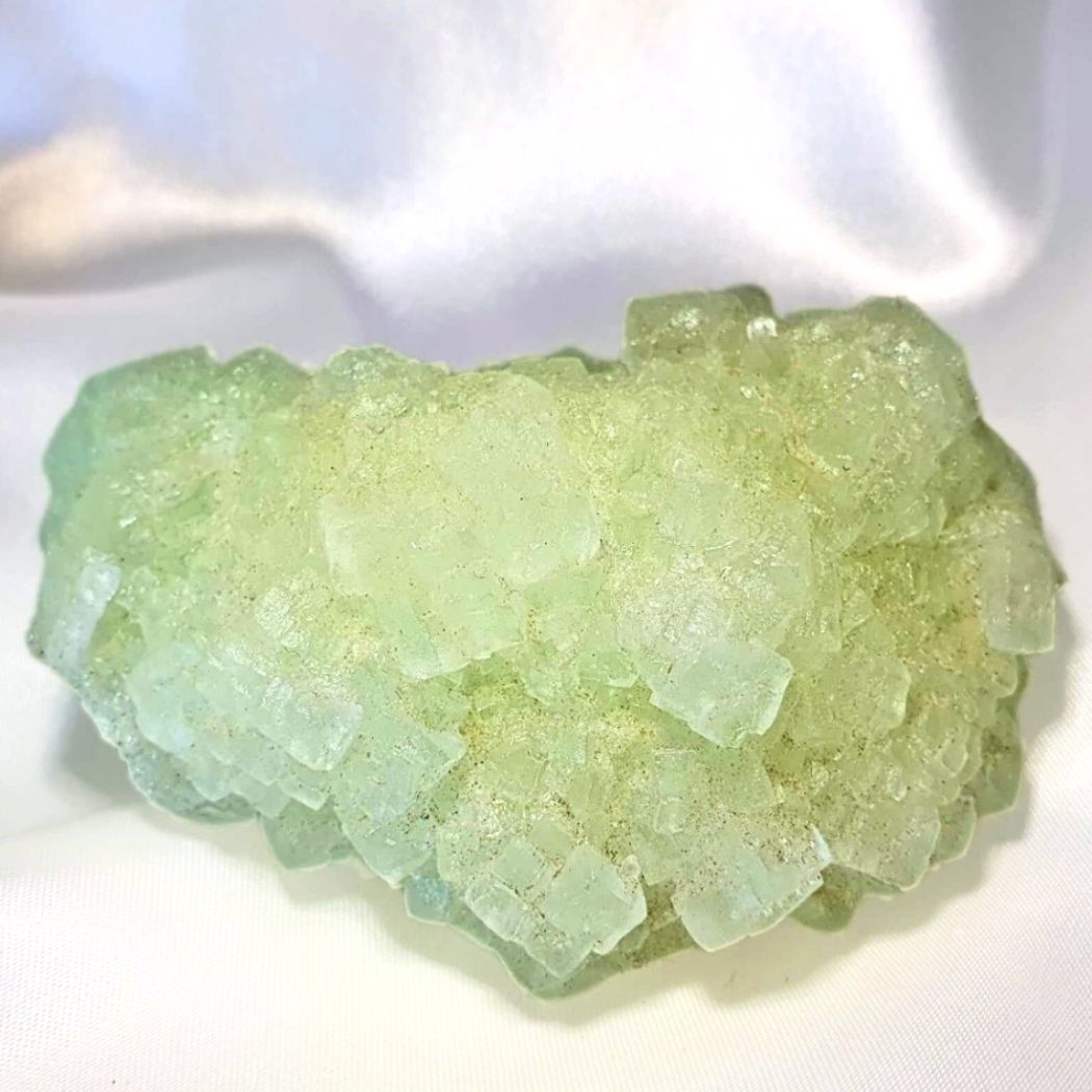 Green Cubic Halite Cluster