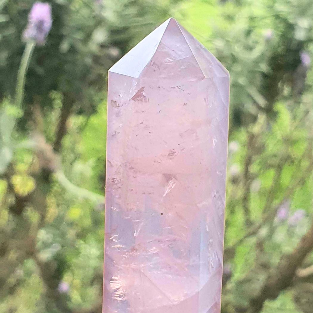 High Grade Rose Quartz Double-Terminated Wand Point