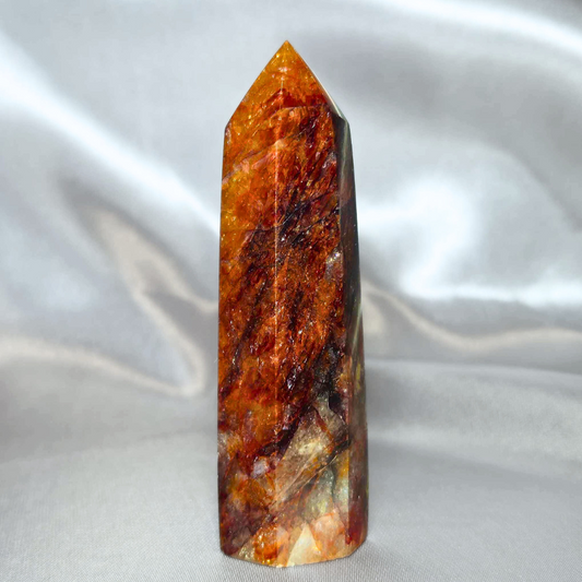 High Grade Fire Quartz Tower Point