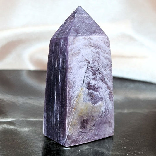 Purple Mica Tower with Silver Sheen