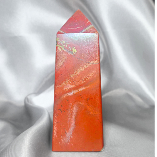 Red Jasper with Quartz Tower