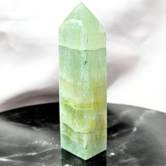 Pistachio Calcite Crystal Tower