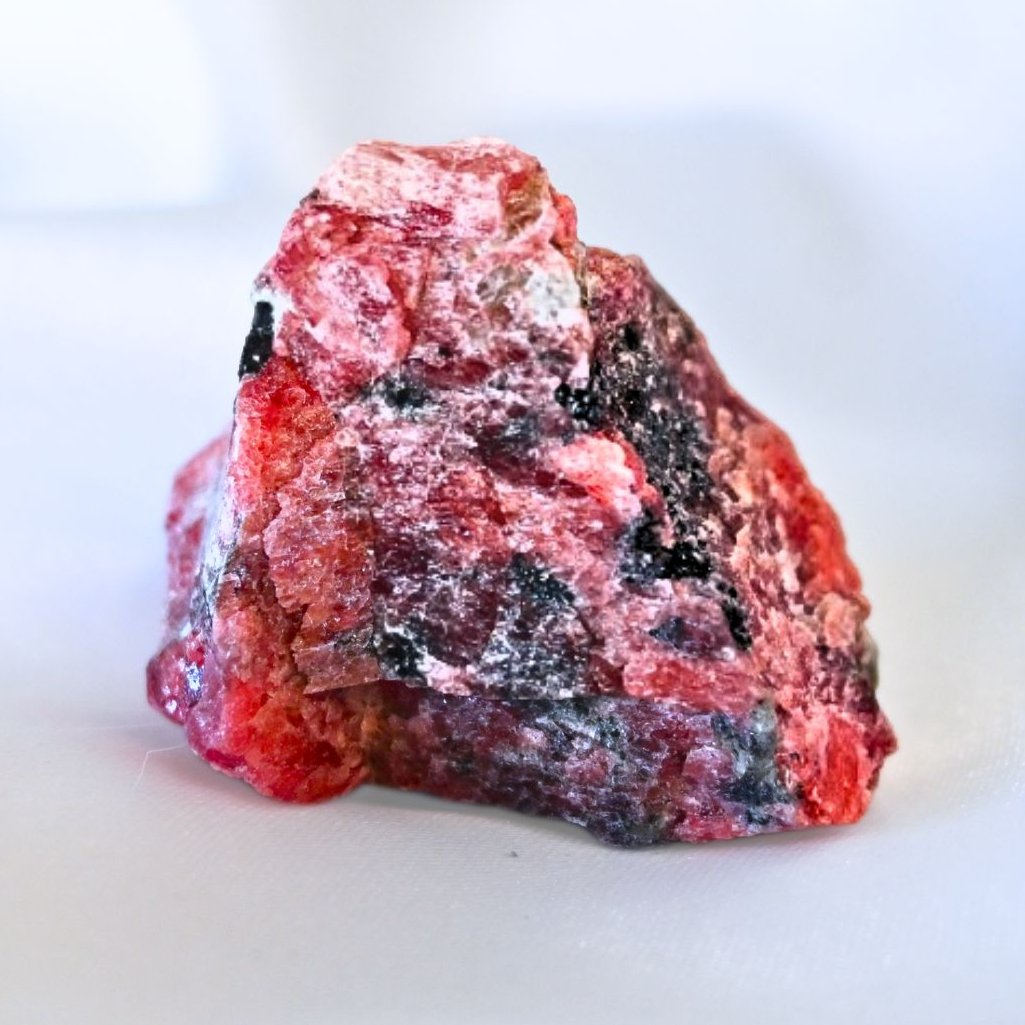 Gemmy Rhodonite Cluster with Silver Flash