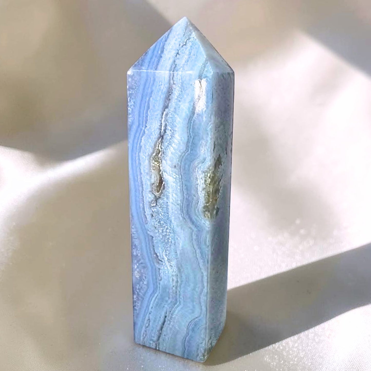 Extra Grade Blue Lace Agate Tower Point