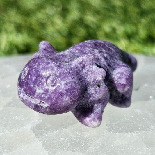 Lepidolite Axolotyl Mini Crystal Carving