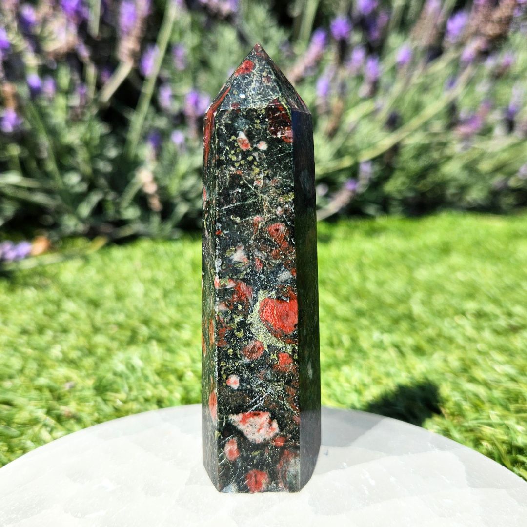 Plum Blossom Jasper Tower