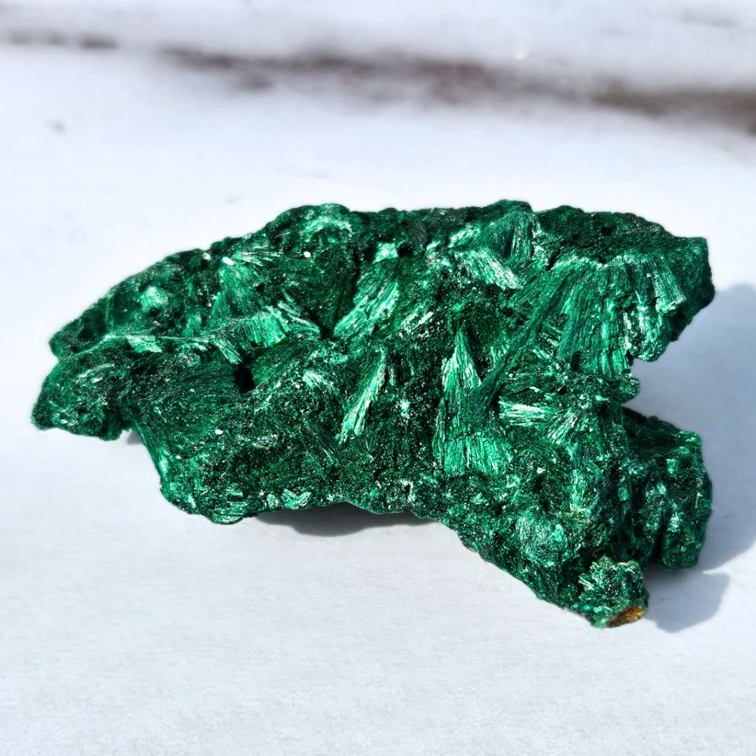 Fibrous Malachite Cluster - The DR Congo