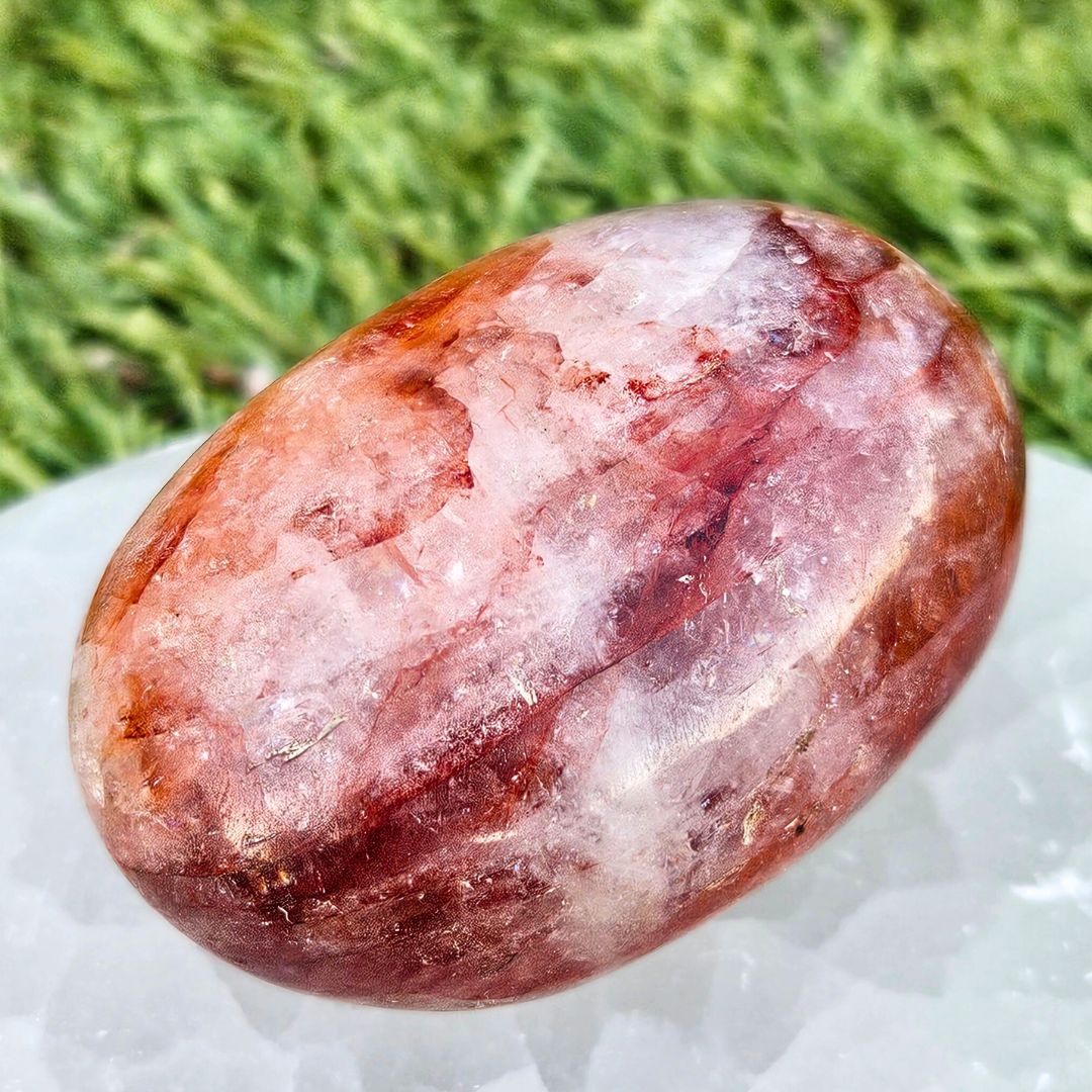 Fire Quartz Palm Stone