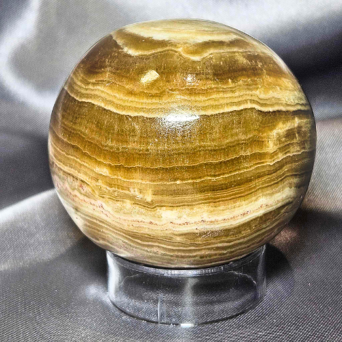 Hand Carved Chocolate Calcite (Brown Aragonite) Sphere