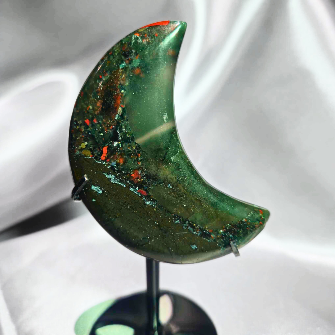 African Bloodstone Moon - Includes Stand