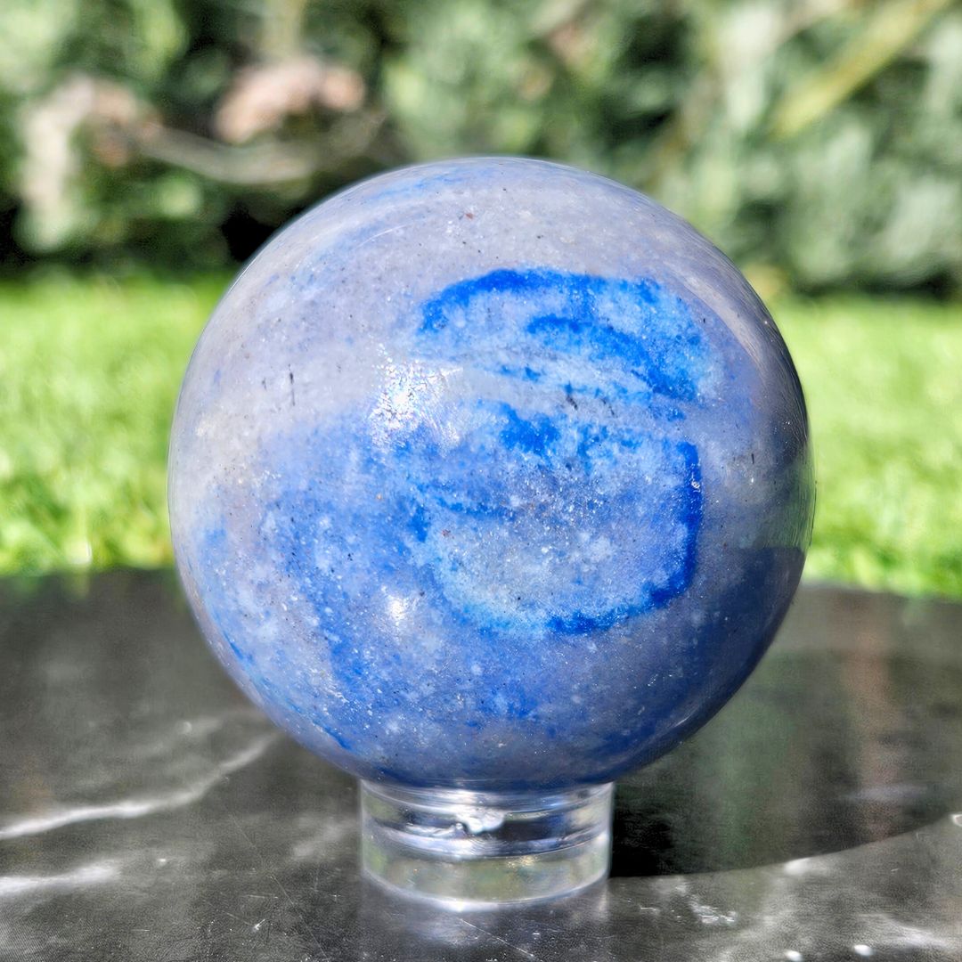 Blue Quartz Sphere - 4cm
