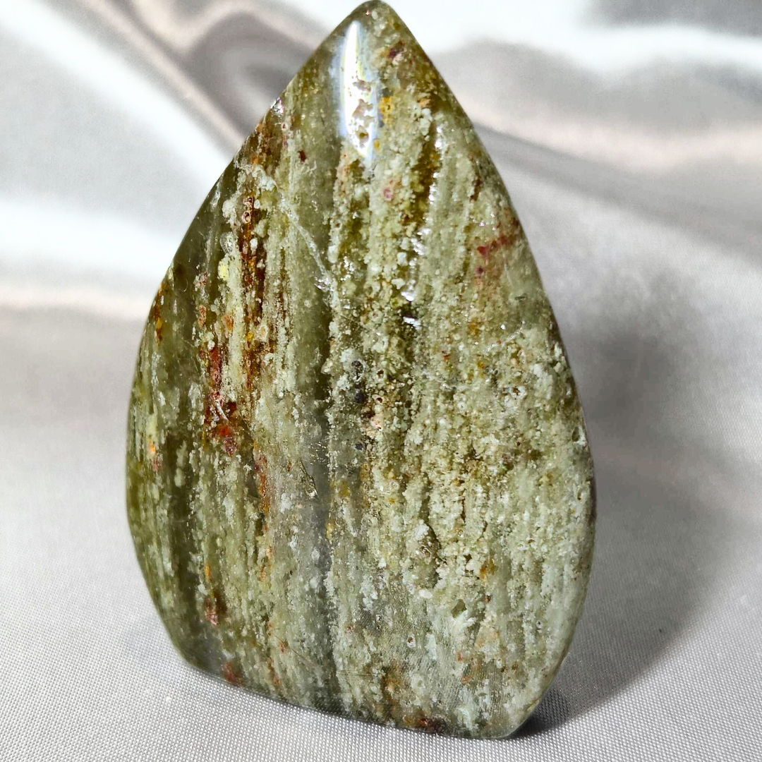 Large Thousand Layer Garden Quartz (Lodolite) Tear Drop