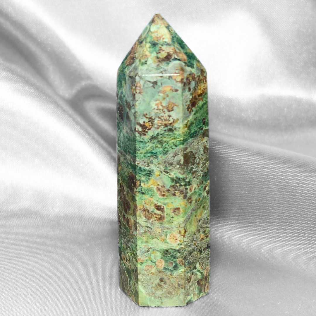 Green Sakura Flower Jasper