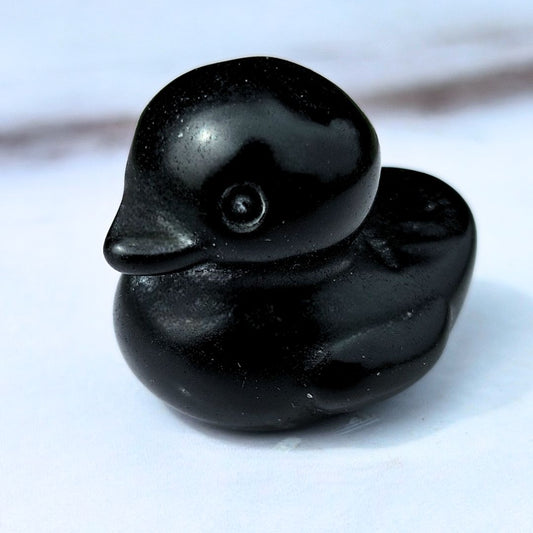 Obsidian Mini Duck Carving