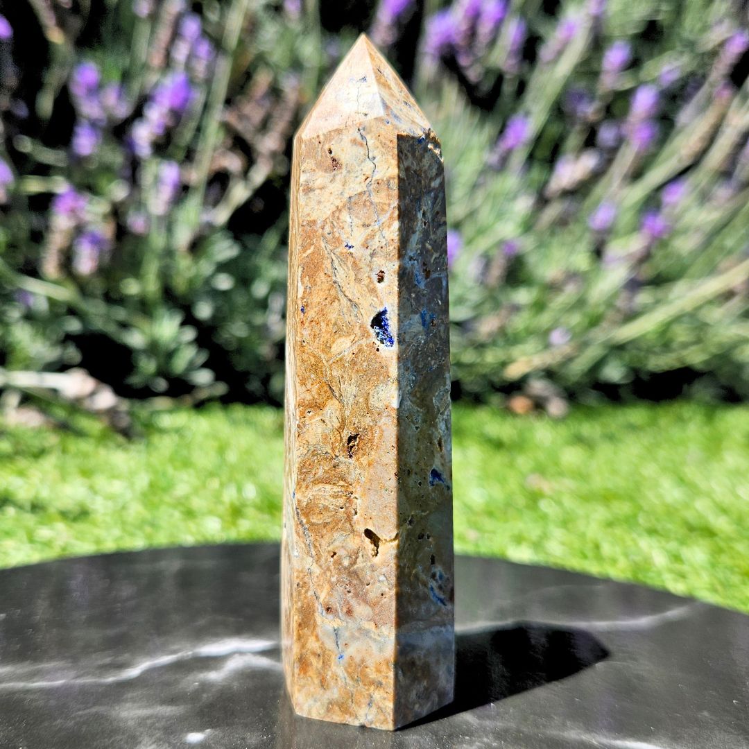 Druzy Azurite Crystal Tower