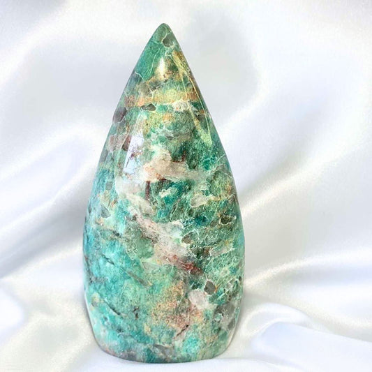 Large Amazonite & Smoky Quartz Free Form - 12cm, 280g